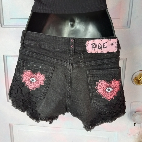Fandom themed OOAK customized denim shorts! Spring drop! PRICE FIRM! - Picture 10 of 16